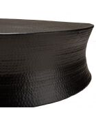 JONAS - Table basse ronde 117x117cm en aluminium noir