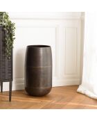JONAS - Vase largeur 30.5cm hauteur 52.5cm acier couleur bronze cuivré