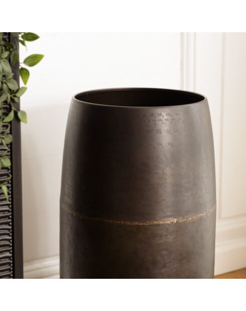 JONAS - Vase largeur 30.5cm hauteur 52.5cm acier couleur bronze cuivré