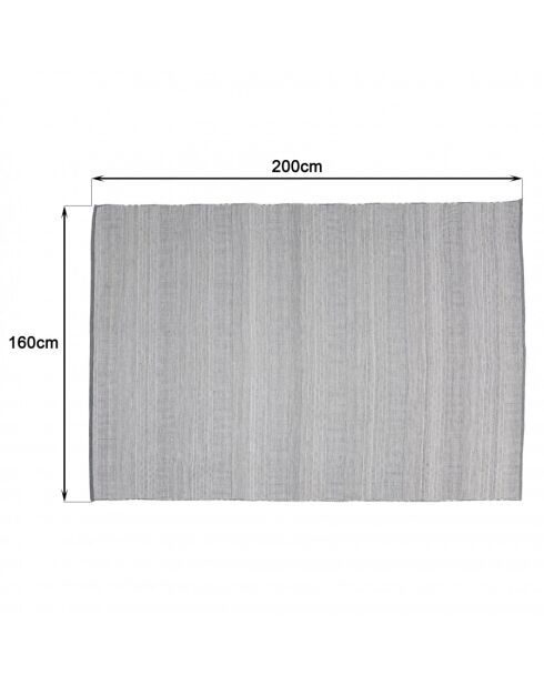 QUENTIN - Tapis d'extérieur rect 160x230cm gris/blanc
