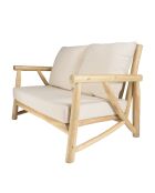 WILL - Ensemble MADURA : canapé 2 places, 2 fauteuils, 1 table basse en teck