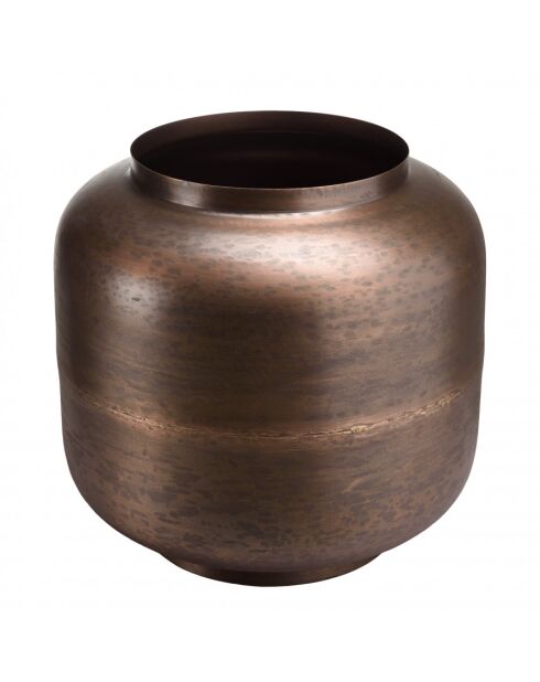 JONAS - Vase largeur 40cm hauteur 38.5cm acier couleur bronze cuivré