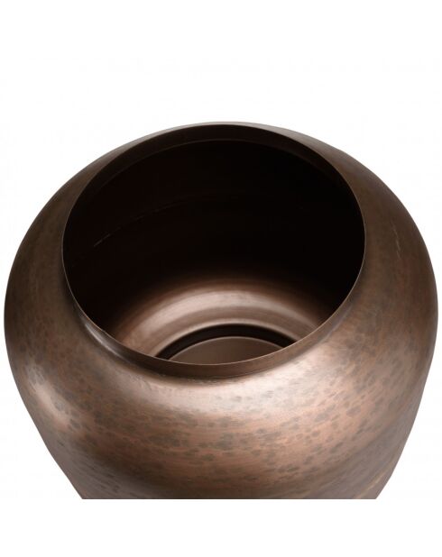 JONAS - Vase largeur 40cm hauteur 38.5cm acier couleur bronze cuivré