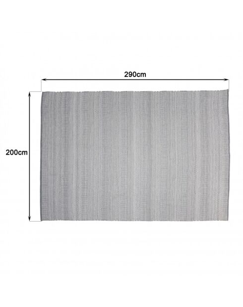 QUENTIN - Outdoor-Teppich Rectal 200x290cm grau/weiß