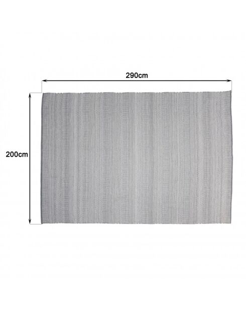 QUENTIN - Tapis d'extérieur 200x290cm gris/blanc