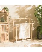 WILL - Porte-serviettes double portant en branches de teck naturel