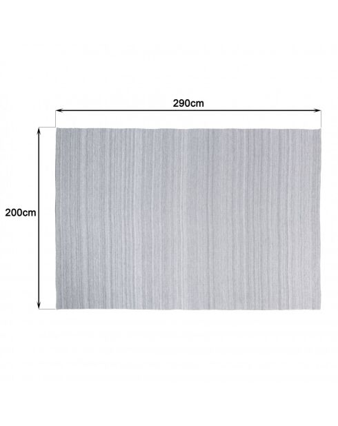 QUENTIN - Tapis d'extérieur rect 200x290cm gris chiné