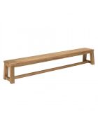 KALLY - Banc de jardin 270x35cm en teck recyclé couleur naturelle