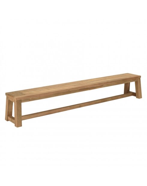 KALLY - Banc de jardin 270x35cm en teck recyclé couleur naturelle