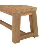 KALLY - Banc de jardin 270x35cm en teck recyclé couleur naturelle