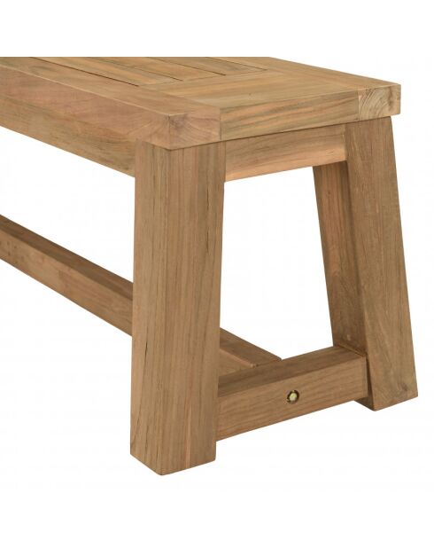 KALLY - Banc de jardin 270x35cm en teck recyclé couleur naturelle