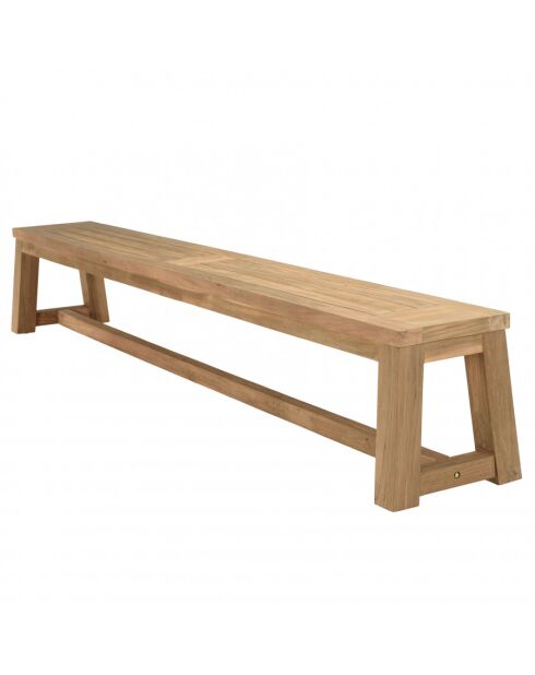 KALLY - Banc de jardin 270x35cm en teck recyclé couleur naturelle