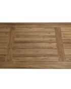 KALLY - Tavolo da pranzo da giardino 320x100cm con gambe incrociate in teak riciclato