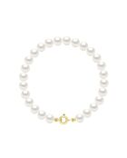 Bracelet Or jaune & Perles de Culture d'Eau Douce Semi-Rondes blanc naturel