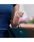 Bague Argent & Perle de Culture d'eau Douce Bouton blanc naturel