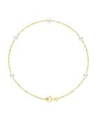 Bracelet Or jaune & Perles de Culture d'eau Douce Rondes blanc naturel