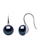 Boucles d'oreilles Argent & Perles de Culture d'Eau Douce Boutons noires