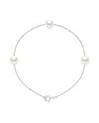 Bracelet Argent & Perles de Culture d'eau Douce Rondes blanc naturel