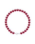 Bracelet Argent & Perles de Culture d'Eau Douce Rondes cerise