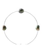 Bracelet Or blanc & Perle de Culture de Tahiti Cerclées noires