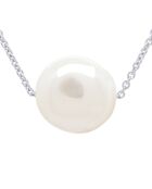 Collier Argent & Perle de Culture d'Eau Douce Baroque blanc naturel