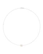 Collier Argent & Perle de Culture d'Eau Douce Baroque blanc naturel