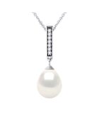 Collier Argent & Perle de Culture d'Eau Douce Poire blanc naturel