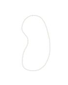 Sautoir Argent & Perles de Culture d'eau Douce Semi-Rondes blanc naturel