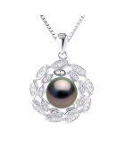 Collier Argent & Perle de Culture de Tahiti Ronde noire