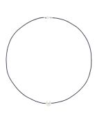Collier en Nylon tressé & Perle de Culture de Tahiti Ronde blanc naturel