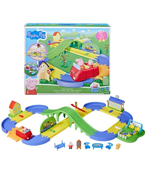 Circuit en ville de Peppa Pig avec figurine de Peppa - 3 ans et +
