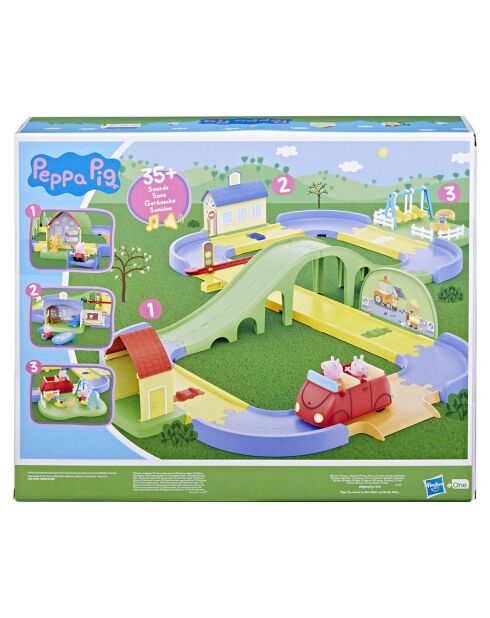 Circuit en ville de Peppa Pig avec figurine de Peppa - 3 ans et +