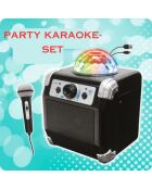 Système de karaoké sans fil avec connexion d'appareil Bluetooth, boule lumineuse Disco intégrée - 3 ans et +
