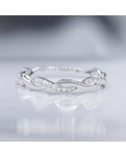 Bague Diamant tressé or blanc