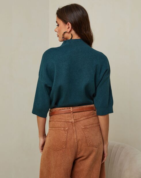 Mahouca flaschengrüner Pullover