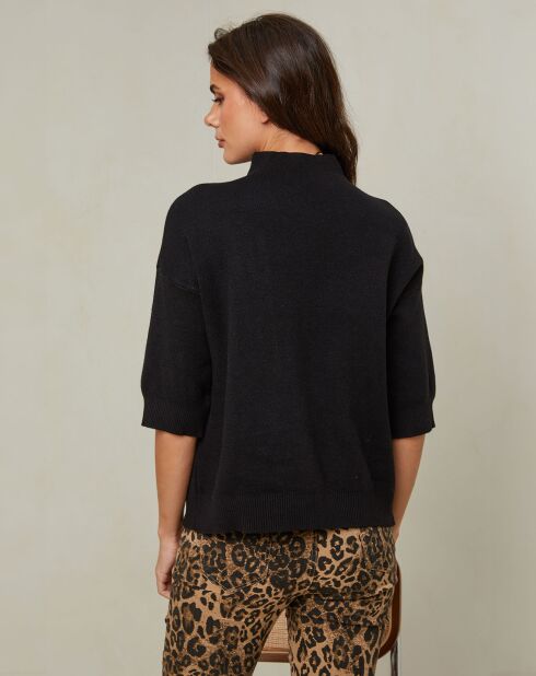 Mahouca schwarzer Pullover