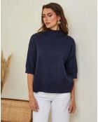 Mahouca marineblauer Pullover
