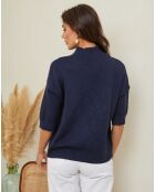 Mahouca marineblauer Pullover