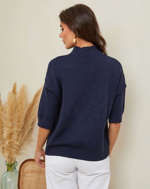 Mahouca marineblauer Pullover