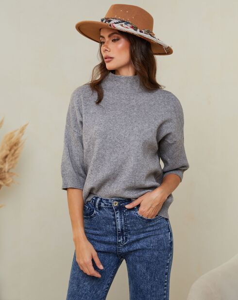 Mahouca dunkelgrauer Pullover