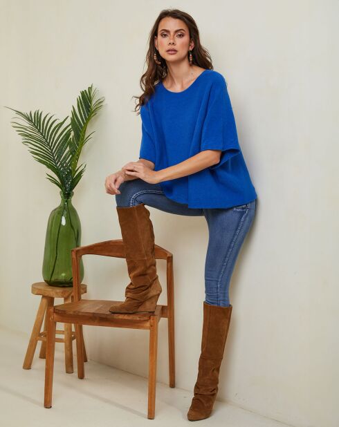 Letavertes königsblauer Pullover