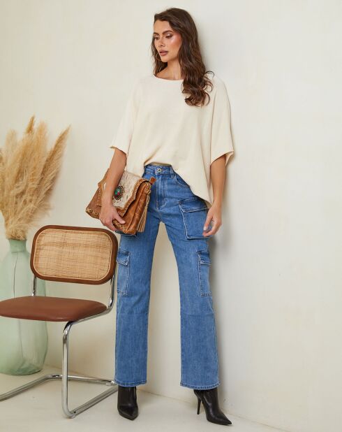 Ecrufarbener Pullover Letavertes