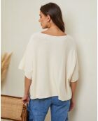 Ecrufarbener Pullover Letavertes