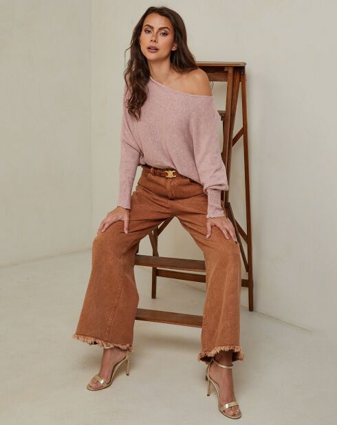 Hellrosafarbener Hajos-Pullover