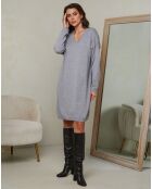 Hellgraues Kleid Ibrany