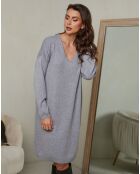 Hellgraues Kleid Ibrany