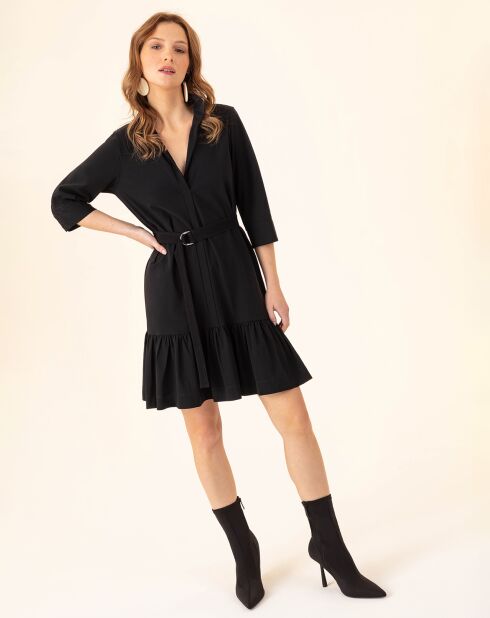 Robe avec Ceinture Sari noire