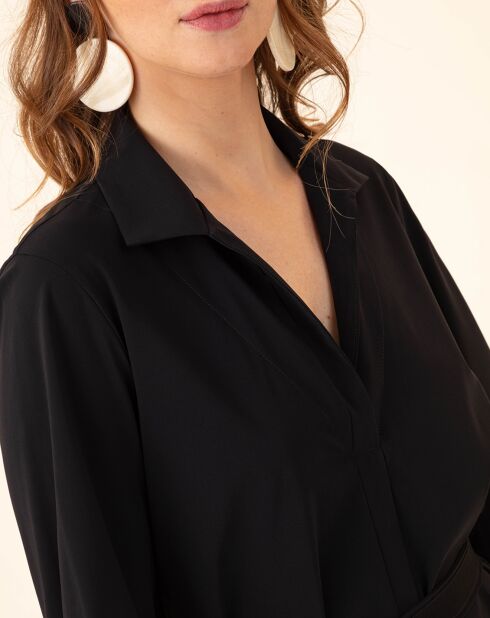 Robe avec Ceinture Sari noire