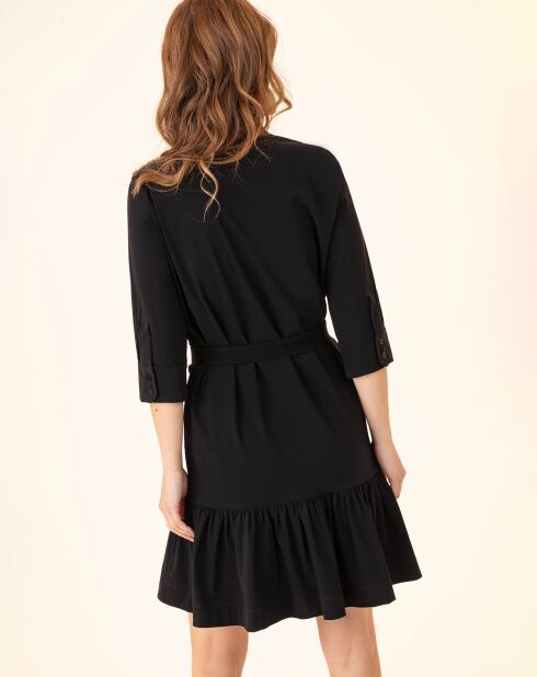 Robe avec Ceinture Sari noire