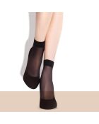 Chaussettes Maja transparentes 15 deniers noires
